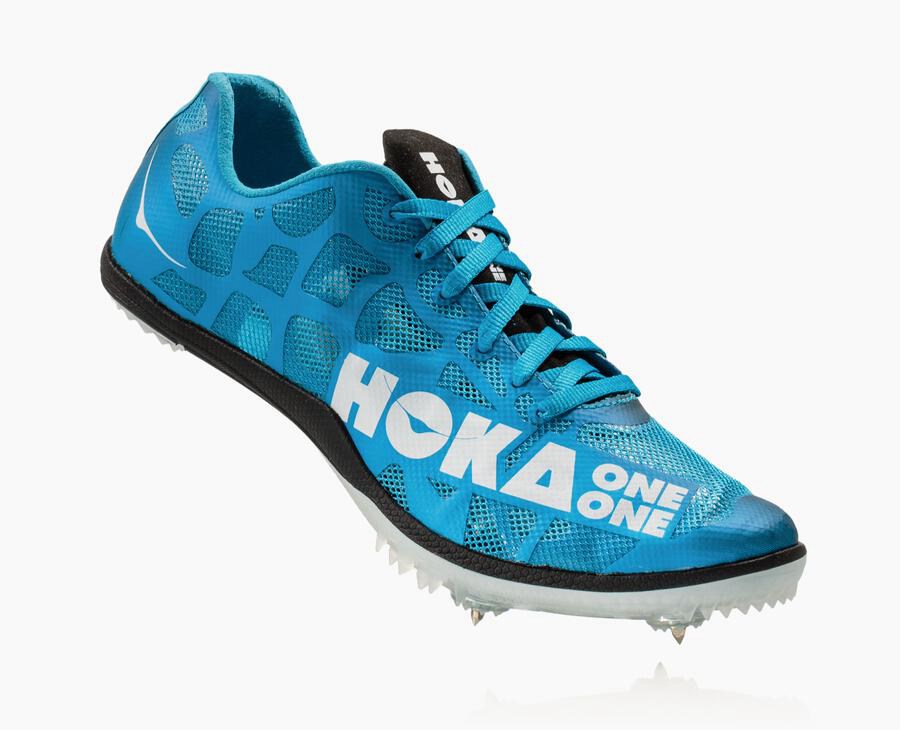 Hoka One One Spikes Mens Blue/White - Rocket X - 81670DYQR